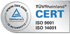 TÜV Rheinland: ISO 9001, ISO 14001