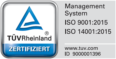 TÜV Rheinland: ISO 9001, ISO 14001
